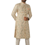 Lucknowi Chikankari Embroidered Pastel Sherwani Achkan with Floral Details | Jaipurio